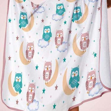Imagem de Toalha Baby C/ Capuz Tecebem Estampada Kinder Isa Branco