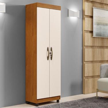 Imagem de Multiuso 2 Portas 5 Prateleiras Roma Benetil Cinamomo Com Off White