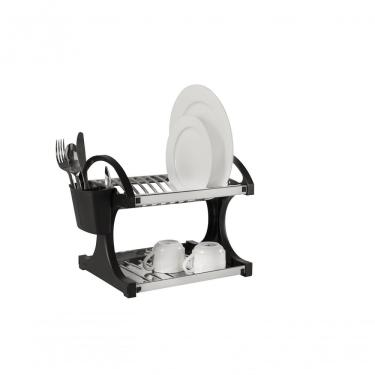 Imagem de Escorredor 12 Pratos - Suprema 41,5 X 27,5 X 29 Cm Preto Brinox