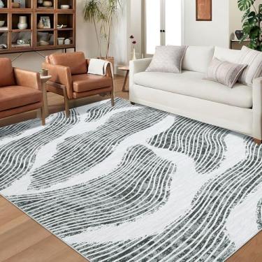 Imagem de dainslef Tapetes de área para sala de estar, 25 x 30 cm, laváveis à máquina para quarto, antiderrapante, camada baixa, tapete de lã sintética, tapete dobrável e fino para sala de jantar, sala de jogos