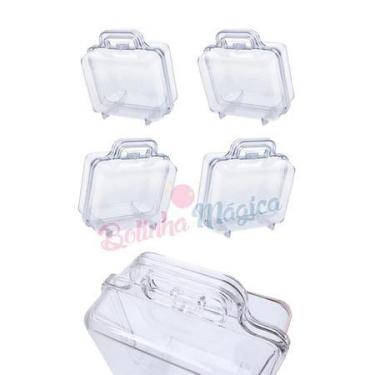 Imagem de Kit 20 Maleta Maletinha Acrilica Cristal Brinquedo lembrancinha Festa 