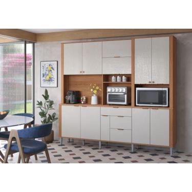 Imagem de Armário De Cozinha Grande Completo Com Balcão Kit Astra 2.40 Lukaliam,