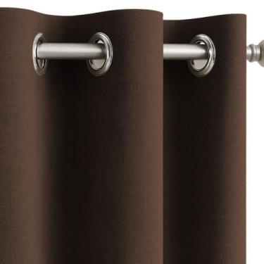 Imagem de Cortina De Linho Rústico Texturizado 3,00m x 1,60m Toque Natural Com I