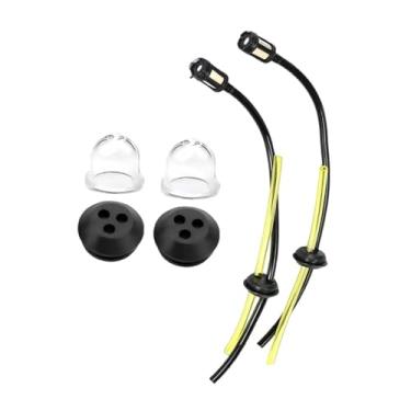 Imagem de ＡＷＨＡＯ Kit de filtro de gasolina para aparador de grama com 6 peças, 2 lâmpadas de primer para acessórios de cortador de grama, roçadeira, máquina de jardim,