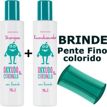 Imagem de Kit Shampoo + Recondicionador Contra Piolhos Arruda e Citronela Abelha