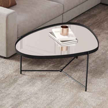 Imagem de Mesa de Centro Orgânica Alamanda com Espelho Preto - Jb Bechara