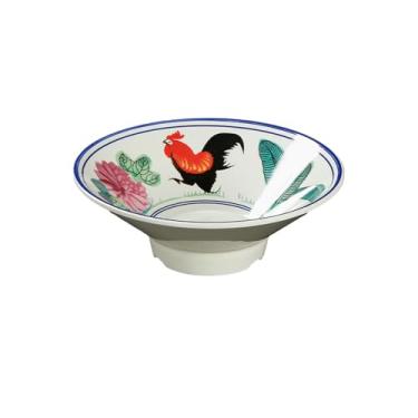 Imagem de Tigela comercial simples redonda delicada anti-queda alta temperatura chapéu galo - tigela de trompete de 25,4 cm de altura