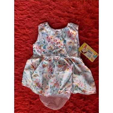 Imagem de Vestido e calcinha tecido de seda e tricoline - Pingo Doce , Estampado