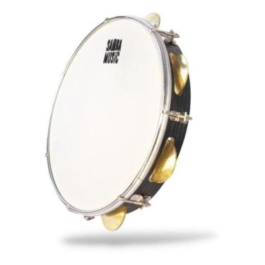 Imagem de Pandeiro Profissional Phx Samba Music Madei. Pele Leitosa 10 - PHX - S