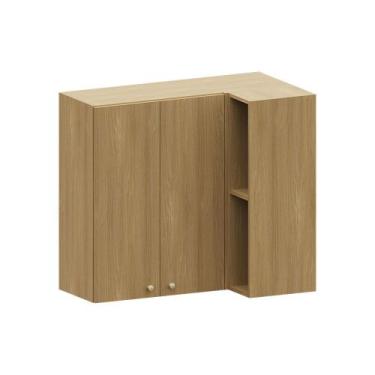 Imagem de Armário Aéreo Canto Reto 95cm 2 Portas Com Nicho Elegance Luciane Móve