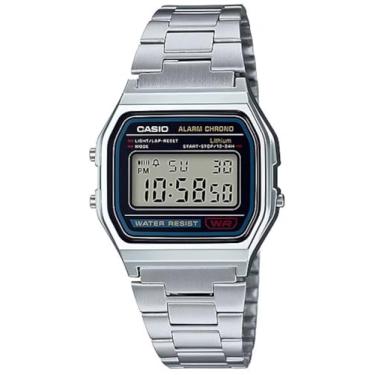 Imagem de Casio Relógio clássico masculino #A158W-1, Relógio de quartzo, digital, casual, movimento de quartzo