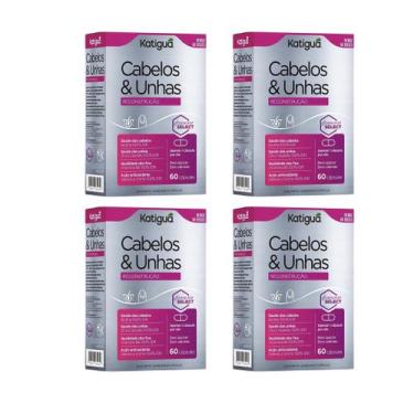 Imagem de Kit 4 Cabelos E Unhas Reconstrução 60 Cápsulas Katigua