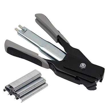 Imagem de Kit de alicates de anel de porco tipo C com 3000 peças de mola de pregos C7 anéis de porco pistola tipo C ferramenta de instalação de clipe para alimentação automática animal cerca fixador grampos