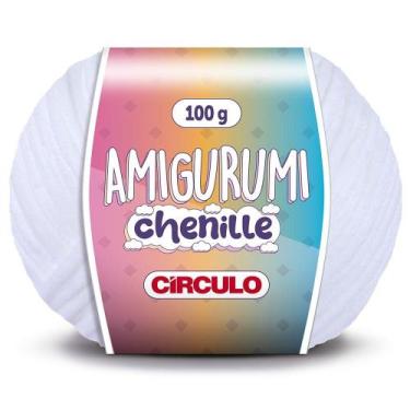 Imagem de Fio Amigurumi Chenille Círculo 100g, 8001 BRANCO