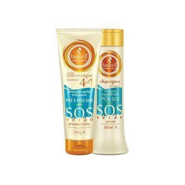 Imagem de Kit Haskell Sos Verão Shampoo Girassol + Creme Pré/pós Sol