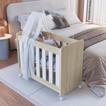 Imagem de Mini Berço Multifuncional Evolutivo 4 em 1 Sem Colchão BB040 Completa 
