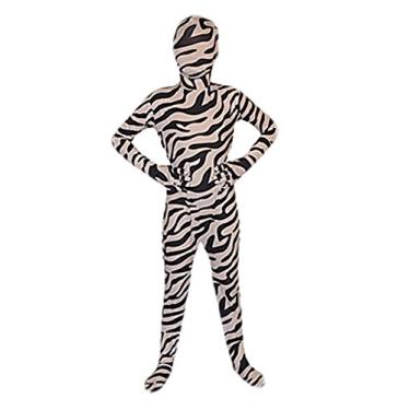 Imagem de Seeksmile Fantasia infantil de corpo inteiro Zentai, Zebra, G