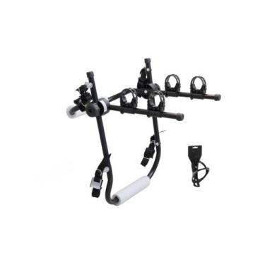 Imagem de suporte transbike carros hatch sedan e suv para 2 bicicletas true + br