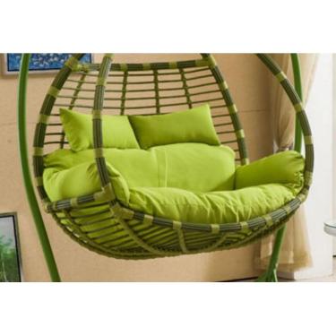 Imagem de Engrossar Cadeira Suspensa Dupla Removível Em Forma De Ninho De Ovo Em Forma De 2 Pessoas Almofadas De Balanço De Vime De Vime Para Pátio Jardim Balanço De Rede Suspensa à Prova D, J, Size