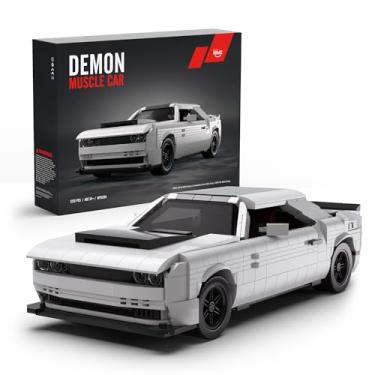 Imagem de Nifeliz Mini Demon Muscle Car, modelo icônico de brinquedo de construção para adultos, conjunto de exibição ideal para fãs de carros musculosos (1225 peças, NF10284)