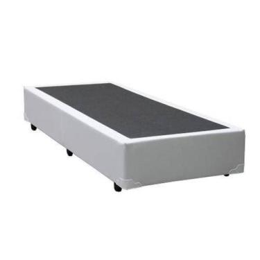 Imagem de Base Cama Box solteiro 88x188 Branco Sintético acolchoes - Acolchões