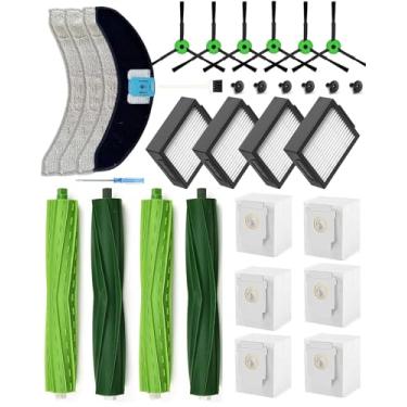 Imagem de Yivy Pacote com 26 peças de reposição para iRobot Roomba Combo J7+/J7 Plus/10 Max Robot Aspirador, Combo J9+/J9 Plus Acessórios: 4 escovas de borracha + 4 almofadas de esfregão + 4 filtros HEPA + 6