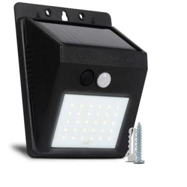 Imagem de Luminária Solar Externa Led Parede Jardim Sensor C/3 Ip65 - MK