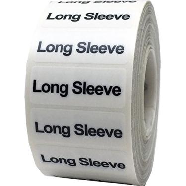 Imagem de Etiquetas de roupas de manga comprida adesivos de tiras de tamanho para vestuário de varejo 3,25 x 12,5 cm adesivos adesivos