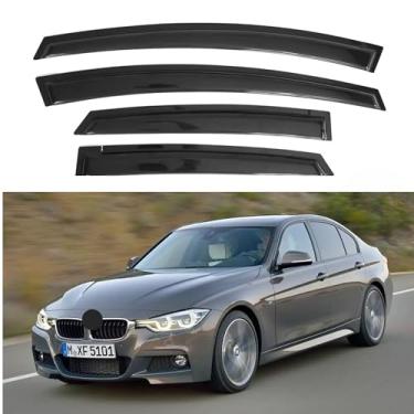 Imagem de Viseira de janela IG para BMW Série 3 Sedan 2012-2018, protetor de chuva, defletor de janela de ventilação lateral extra durável, 2012 2013 2014 2015 2016 2017 2018 (apenas Sedan)