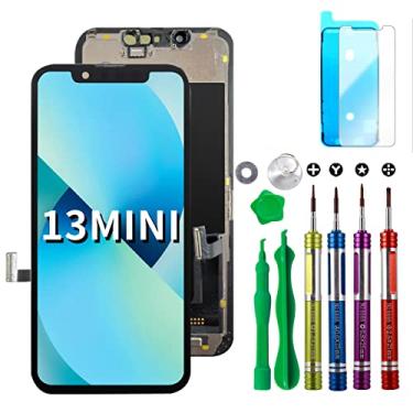 Imagem de Ace Tech Cellular Substituição de tela LCD para iPhone 13 Mini 5,4 polegadas tela sensível ao toque digitalizador conjunto de moldura com kit de ferramentas