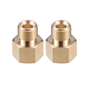 Imagem de VekAuto Conector de lavadora de pressão, M14 x 1,5 para M14 x 1,5 adaptador macho e fêmea conector de mangueira de parafuso de latão universal para lavadora de pressão conexão rápida latão tom cobre