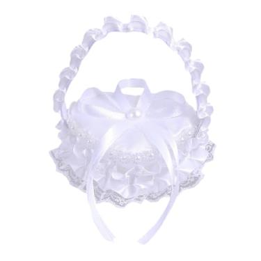 Imagem de oshhni Caixa para porta-alianças, cesta para madrinhas, acessórios para noivas, cesta para porta-alianças, para floristas, Style C