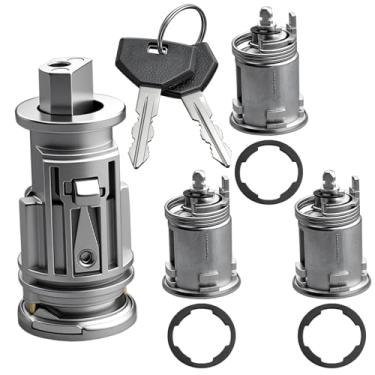 Imagem de TINJO Cilindros de fechadura de porta e interruptor de ignição com chaves para Jeep Wrangler TJ 1998 1999 2000 2001, para Dodge Viper 2009, para Chrysler Pacifica 300 2006 2007 2008, substitui OE