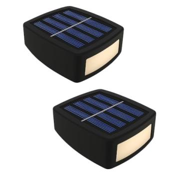 Imagem de Luminária Solar de Parede Externa, Kit 2 Peças, LED 6W, 3000K Branco Quente, 2 Focos, 75x102x31mm