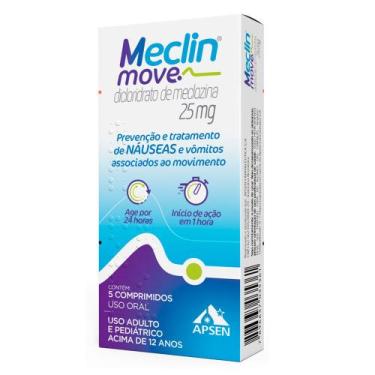 Imagem de Meclin Move 25mg com 5 Comprimidos