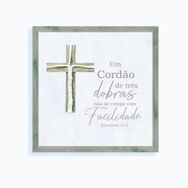 Imagem de Quadro Rústico Cordão de 3 Dobras - Arks Presentes