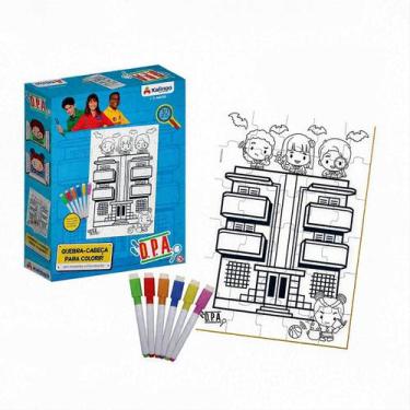 Imagem de Quebra-Cabeça Para Colorir DPA Canetinha Que Apaga 30 Peças - Xalingo