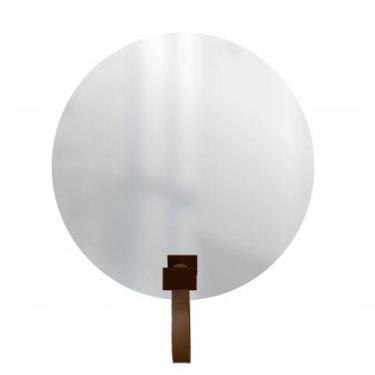 Imagem de Espelho Funcional Hook Corten Alça Caramelo 50 Cm Redondo - e2g Design