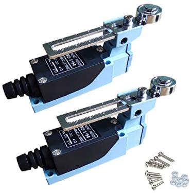 Imagem de yusheng Interruptor De Limite Momentâneo Yusheng, Deslocamento, Braço Alavanca Rolo Ajustável Arduino Nc-No Cnc Mill Laser Plasma Router (Rolo Metal Com Contatos Prateados Tz-8108, 2 Peças)