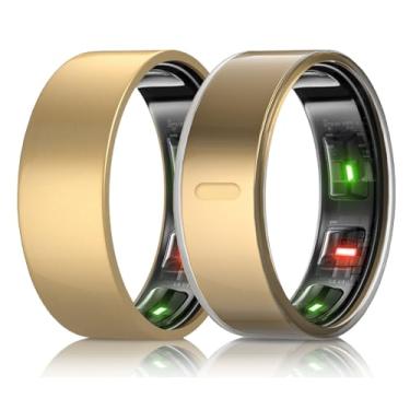 Imagem de NewJourney Compatível com capa Oura Ring Gen 4/3 | Protetor de anel antiarranhões de TPU para malhar (dourado + transparente, 6)