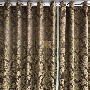 Imagem de Cortina Jacquard Blackout Marrom 2,80m X 2,30m - Sua Casa Decor