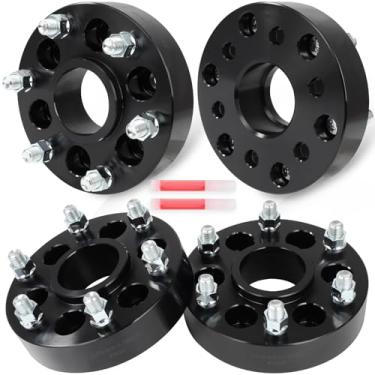 Imagem de Espaçadores de roda Hubcentric de 1,5 polegadas 6 x 120 a 6 x 5,5 espaçadores de roda aptos para Cadillac SRX para Chevrolet Blazer para GMC Canyon com 14 x 1,5 66,9 mm/78,1 mm 4 peças