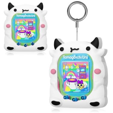 Imagem de BEARDDO Silicone Case Compatible with Tamagotchi Uni Case, Cute Cartoon White Cow Virtual Pet Game Machine Protector Cover for Tamagotchi Uni Accessories with Ring Lanyard (White Cow)