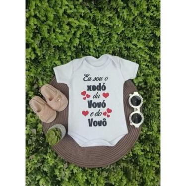 Imagem de Body Infantil Manga Curta Branco Temático Bebê Frase 100% Suedine - Sa