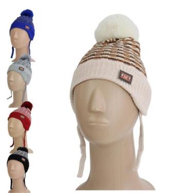 Imagem de Touca Infantil Poliéster Peruana Pompom Color - Tudo em Caixa - Genéri