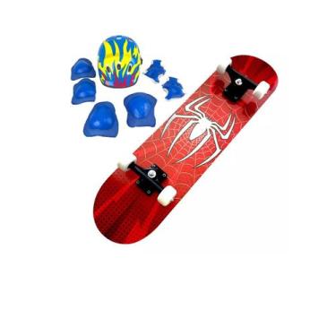 Imagem de Skate Infantil Menino Completo Homem Spider Dark Aranha - Arte de Rua