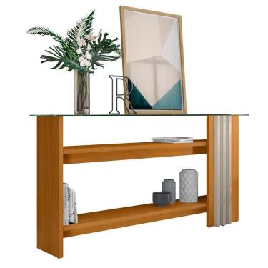 Imagem de Aparador De Sala Com Prateleiras 150cm Fire Z10 Off-cinamomo - Mpozenato