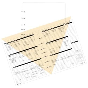 Imagem de Planner Pad Organizador de 12 meses de funil de 3 camadas de folhas soltas de 7 furos, outubro de 2025 a setembro de 2026, 16 x 21 cm