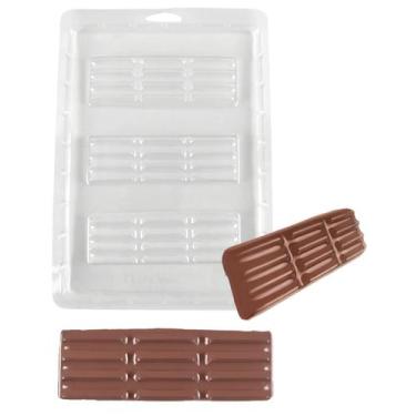Imagem de 10 Forma Simples Barra Diamante Negro Molde P/chocolate - San Felipo