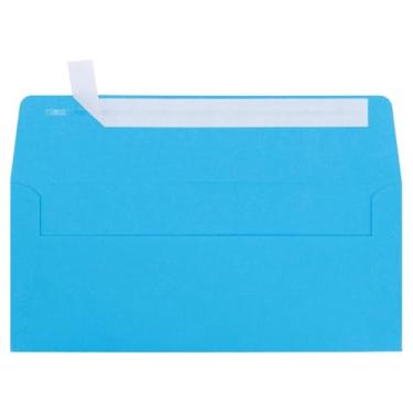 Imagem de LUXPaper Envelopes empresariais #10 | Peel & Press | 4 1/20.3 cm x 23 cm | Azul brilhante | 27.2 kg Texto | 250 Qtd